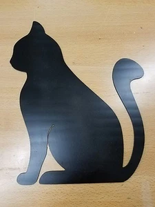 Black cat Sitting metal wall art plasma cut decor gift idea kitty - Picture 1 of 1