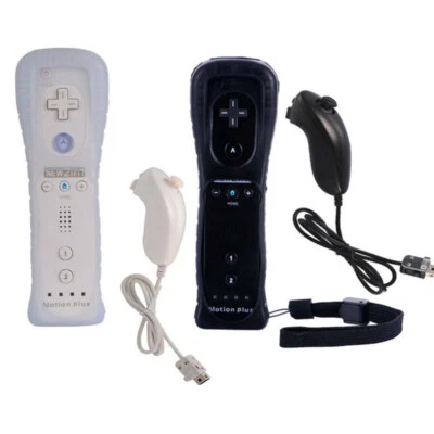 Built in Motion Plus Remote Controller & Nunchuck for Nintendo Wii Wii U - Image 1 of 4