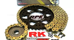 2007-23 Honda CBR600RR Gold RK 525 SuperSprox QA 15/42t Chain and Sprockets Kit - Picture 1 of 6