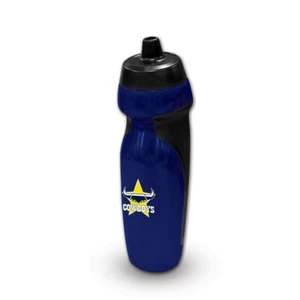 127473 NORTH QUEENSLAND COWBOYS PLASTIC SPORTS DRINK BOTTLE WITH RUBBER GRIP - Picture 1 of 1