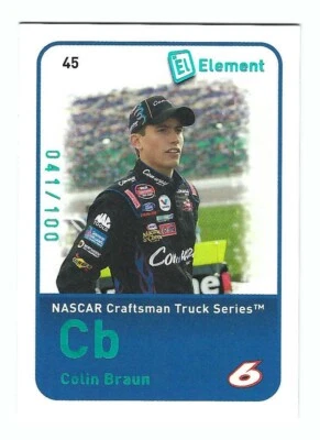 2009 Wheels Element Colin Braun #/100 Ford Roush Fenway Core Autosport - Image 1 of 3