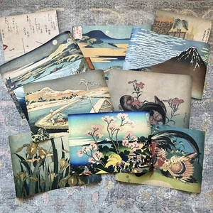 Katsushika Hokusai Drucke 13 x 9 ungerahmt 10 Stück - Bild 1 von 15