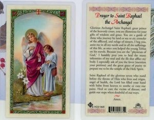 Prayer to Saint Raphael the Archangel - Laminated Holy Card HC9-182E - Picture 1 of 3