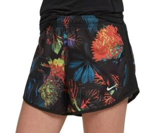New Nike Girls' Glow Botanical Tempo Shorts indigo force/black color medium size - Picture 1 of 3