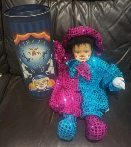 Vintage Porcelain Head Clown Doll By TATI BREMEN GERMANY 17" Collectible Circus - Picture 1 of 5