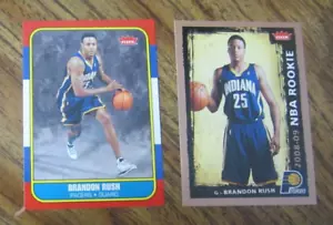 Brandon Rush Lote de 2 INSERTOS DIFERENTES Tarjetas Coleccionables NBA Baloncesto Pacers - Imagen 1 de 2