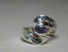 VINTAGE STERLING SILVER AND AMETHYST STONE SET RING BY BLUE TURTLE      2993