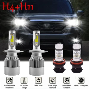 For Honda Ridgeline 2006-2014 LED High Low Beam Headlight+Fog Light Bulbs Kit - Picture 1 of 12