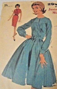 Advance Vintage Pattern-Sew-Easy #2999-Jr & Ms Dress w/ 2 Skirts-Size 12 - 1963 - Picture 1 of 3