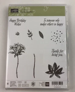 Stampin Up! Rubber Stamp AVANT GARDEN Floral Happy Birthday Floral Flowers - Picture 1 of 6