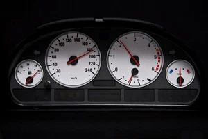 Tachoscheiben für BMW Tacho E39 Benzin od Diesel M5 Weiss 3084 Tachoscheibe X5 - Picture 1 of 1