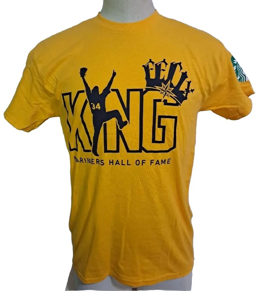 CAMISETA DEL REY FELIX HERNANDEZ ~Mediana ~ Salón de la Fama de los Marineros de Seattle 12/23 de agosto Foto 1 de 1