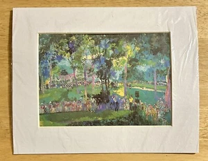 NEW LeROY NEIMAN “The 12th At Oakmont” Small Print 5 3/8” X 8” Matted - Picture 1 of 2