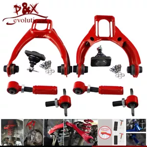 Front Upper Control Arms & Adjustable Rear Camber Kit for Honda Civic EK 96-00 - Picture 1 of 9