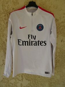 Maillot Sweat training PSG PARIS SAINT-GERMAIN NIKE shirt L/S blanc M