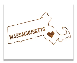 Massachusetts Schablone - State Stencil - wiederverwendbare Malerei Zeichenschablone - Bild 1 von 4