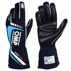 OMP First Evo FIA 8856-2018 Racing Rally Gloves Navy Blue external seams