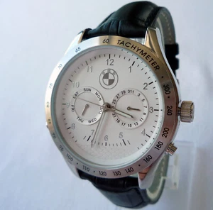BMW Classic Lifestyle Mens Women's Sport Car Accessory Calendar Swiss Movt Watch - Picture 1 of 23