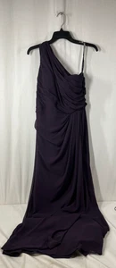 Bill Levkoff Women's Plum Chiffon A-line Dress - Size 10 - Picture 1 of 3