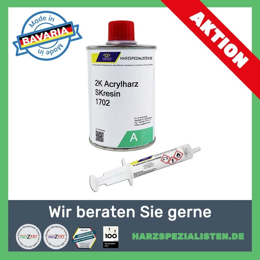 TOP CLEAR Gießharz 250 g Acrylharz SK1702 glasklares Harz PMMA (34,58 EUR/kg) - Bild 1 von 4