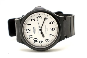 Casio MW-240 White Dial Black Bracelete Analog Men's Watch NEEDS Battery - Picture 1 of 5