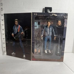 BACK TO THE FUTURE Marty McFly Battle Of The Bands Action Fig 7” 35th NECA 2020 - Picture 1 of 24