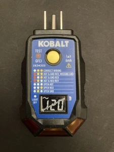 Kobalt Receptacle GFCI Outlet Tester. Great Condition - Picture 1 of 4