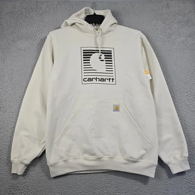 Carhartt Sudadera con Capucha Para Hombres Pequeña Blanca Calce Suelto ROPA DE TRABAJO Sudadera con Capucha Media Nueva con Etiquetas Foto 1 de 4