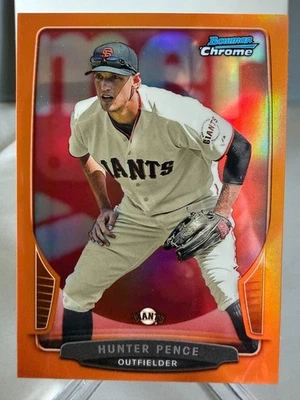 Pence Hunter Bowman Chrome 'Orange Refractor' 2013 #158 serie 10/25 Foto 1 de 3
