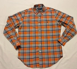 Ralph Lauren Freizeit Button Down Hemd Herren Small Baumwolle orange kariert - Bild 1 von 5