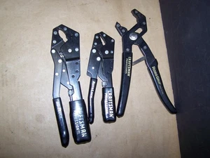 Craftsman Professional Auto Lock Locking Pliers 3 Piece Lot- 45309 45307 45010 - Picture 1 of 2