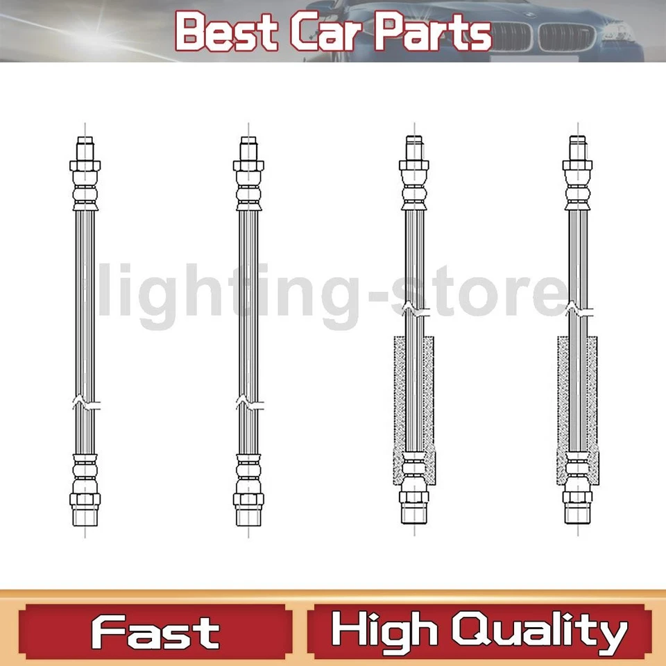 4 líneas de freno de manguera hidráulica de freno delantero trasero para BMW 325i 2,5 L Foto 1 de 4