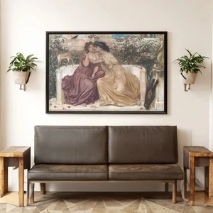 Sappho and Erinna in a Garden at Mytilen Canvas/Poster Wall Art - Picture 1 of 10