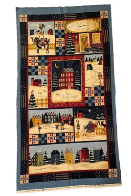 Fabric Panel Christmas at Saltbox Farm Deb Strain Moda (Approx 23.5" x 43.5") - Image 1 of 4