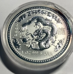 Elfe Australien 1 Dollar 2000 Jahr des Drachen Silber - Bild 1 von 2