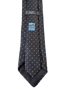 HERMES PARIS Seidenkrawatte gepunktet Made in France 5674 EA grau - Bild 1 von 8
