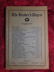 Reader's Digest April 1926 Albert Bigelow Paine M A De Wolfe Howe Roger W Babson - Bild 1 von 1