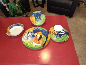 Vintage Sango Art Deco Cafe Paris 40 Piece Place Setting Plates, Bowl, Cup China - Picture 1 of 20