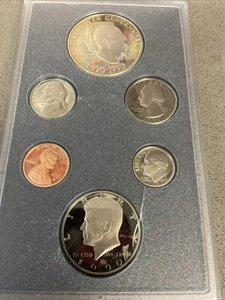 1990-S US Mint Prestige Proof Set Eisenhower Silver Dollar With COA - Picture 1 of 2