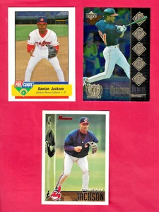 DAMIAN JACKSON Rookie Baseball Cards ( Lot 3 ) Cleveland Indians / Canton-Akron - Picture 1 of 2