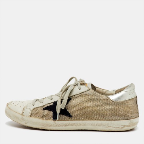 GOLDEN GOOSE Sneakers basse Gol Goose multicolore maglia tessuto e pelle superstar taglia