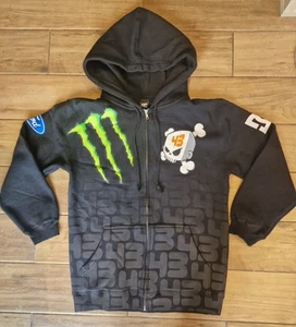 100% GENUINA DC KEN BLOCK MONSTER FORD CREMALLERA SUDADERA CON CAPUCHA PEQUEÑA PARA HOMBRE - Imagen 1 de 4