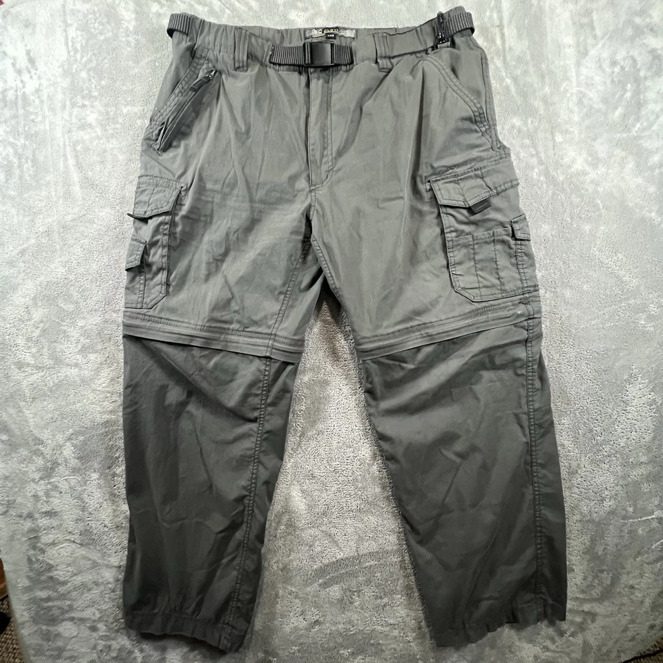 Pantalones Cortos BC Clothing Para Hombre Convertibles Carga Senderismo Cinturón Gris Talla L x 30 Foto 1 de 4