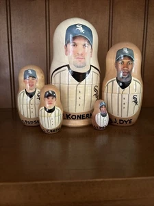 Vintage Chicago White Sox MLB verschachtelte Puppen - 2005 Farbe, Konerko, Uribe, Cree, Podsenik - Bild 1 von 13