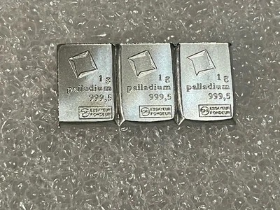 Barra de paladio fino de 1 gramo .9995 - Lote de 1 (leer descripción) Foto 1 de 4