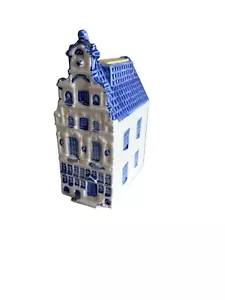 Hand-Painted Delft Blue Dutch Ceramic Canal House Coin Bank Holland Design - Picture 1 of 6