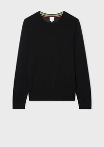 BNWT PAUL SMITH MAINLINE LUXURY BLACK MERINO SWEATER / JUMPER XL - RRP £295 - Picture 1 of 7