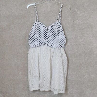 NUEVO CON ETIQUETAS Marilyn Monroe Mujer Solero Blanco Correa Espagueti Encaje Talla XL Foto 1 de 4