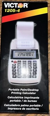 VICTOR 1205-4 LCD Portable Printing Calculator 12 Digit Portable Palm/Desktop - Image 1 of 2
