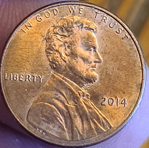 2014 Lincoln Head Shield Penny Reverse Shield Die Crack No Mint Cover